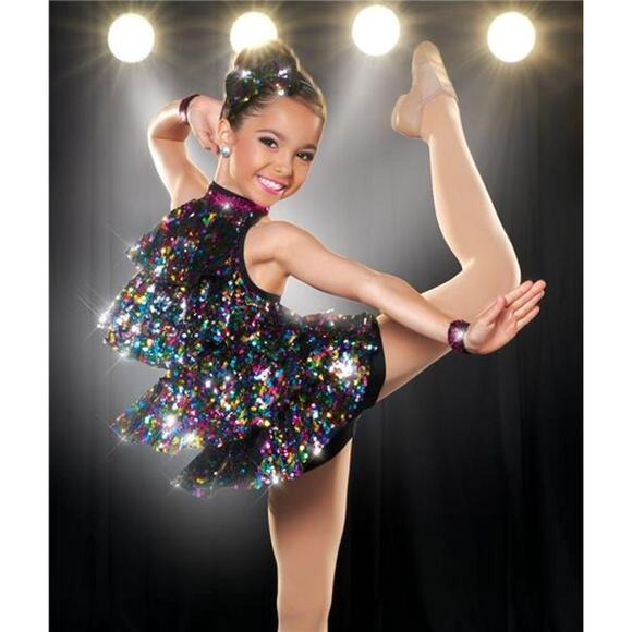 Dance Costume AWCT 18978 Medium Adult Multi Ruffles Jazz Sequin 2025 - Picture 1 of 2